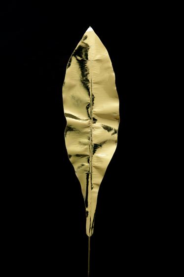 Immagine di Foglie lunga metallic oro, 
h.cm40