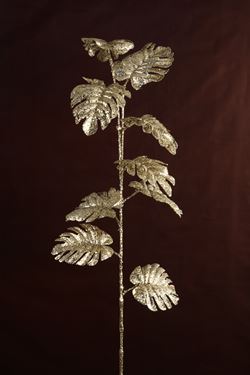 Immagine di Ramo foglie palma 
oro chiaro, h.cm100