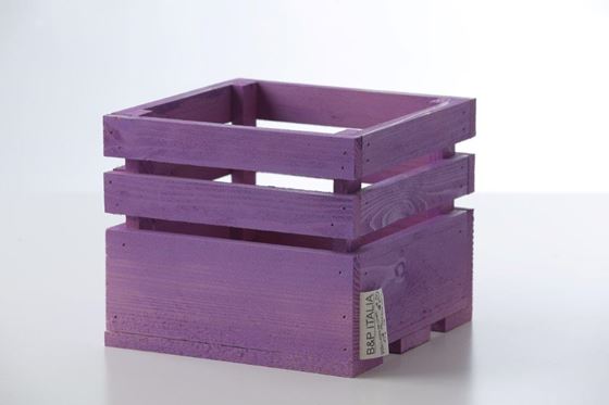 Immagine di Cubo legno lilla,
11x11xh.11cm