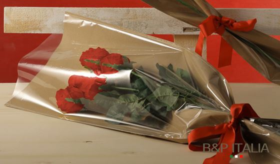 Immagine di Busta x 3 rose CUOIO avana
+PPV neutro, cm24,5x100