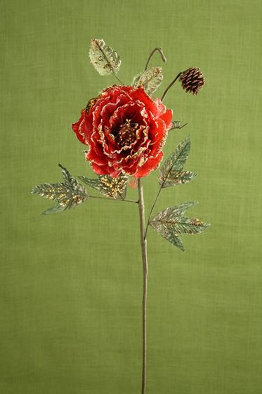 Immagine di Ramo fiore x1 rosso, 
h.cm68