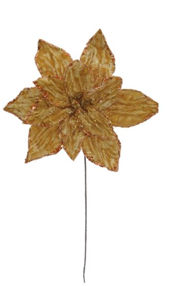 Immagine di Ramo poinsettia oro, h. cm 44