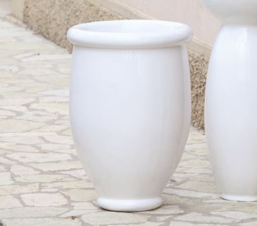 Immagine di Vaso in poliresina bianco,
diam.cm46xh.cm65