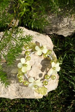 Immagine di Coroncina Flowers&Pearls diam.8,5cm
verde