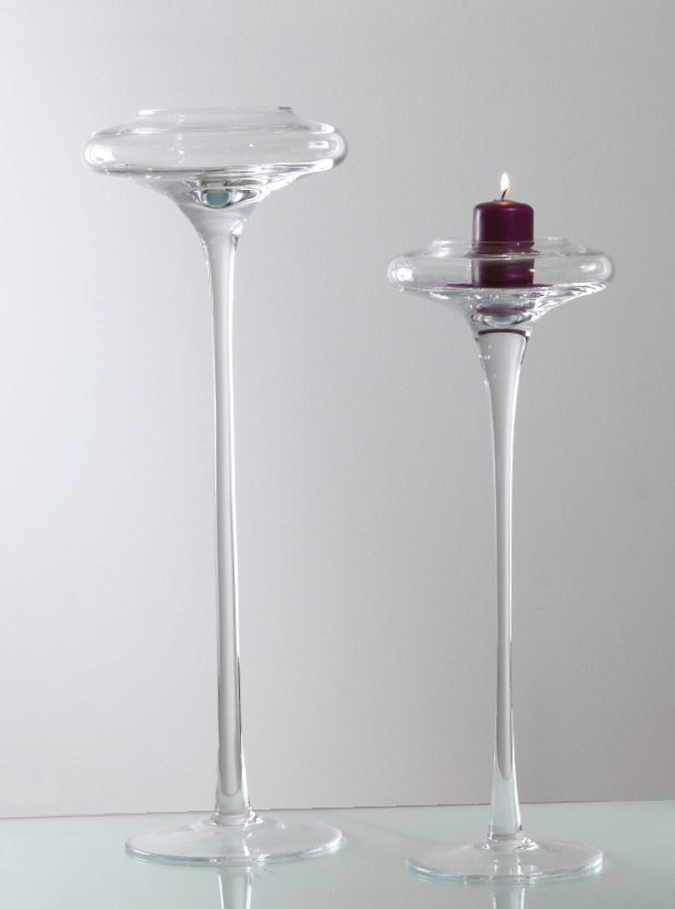 INNA-Glas Vaso A Stelo Wilma – Vetro Trasparente 18 Cm – Portafiori Sottile