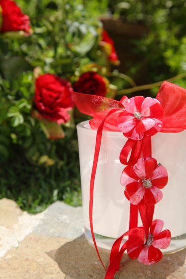 Immagine di Box 6 clip fiori rossi,
h. cm 16