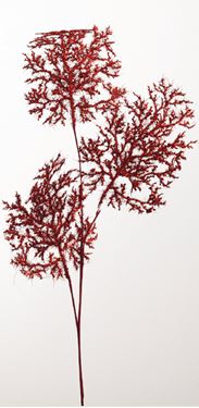 Immagine di Ramo glitter a tre foglie rame cm87