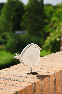 Immagine di Uccellino,bianco,
legno/metallo, 5x12xH13cm