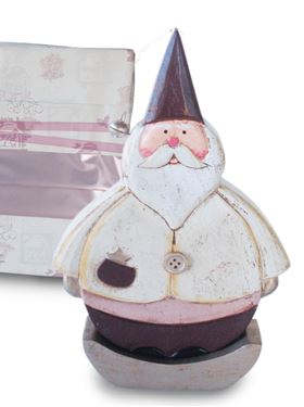 Immagine di Babbo Natale, in legno, crema, h23.5cm
