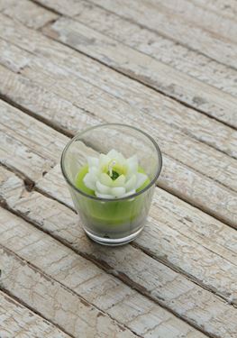 Immagine di Candela loto bianco in vaso di vetro
D 6.5x6.5cm.