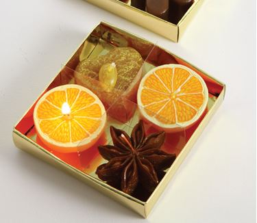 Immagine di Box 4 t-light frutta, h.cm2