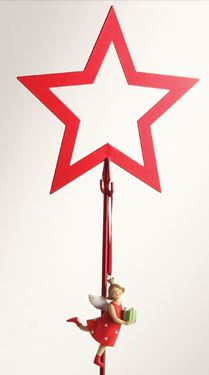 Immagine di Appendino stella piccolo, rosso, 
h.cm54