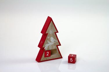 Immagine di Calendario albero, rosso, 14x3,8xh.23,5cm