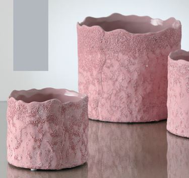 Immagine di S/2 Portavasi rotondi in ceramica,rosa
D18 H16;D12 H11cm