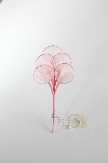 Immagine di Pick Foglie Organza x5 
h.16,5cm rosa