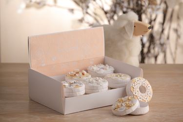 Immagine di Box 12 DONUTS,crema,D7xH4cm