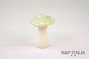 Immagine di Fungo in ceramica verde chiaro
h.14.5cm (diam. testa fungo cm10.5)