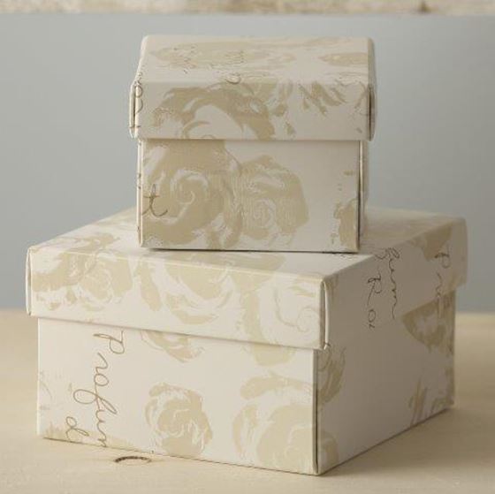 Immagine di Cubo Box 9x9x7 
PARFUME ROSE panna steso