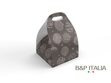 Picture of Bag Box 25x25x35h, LUXOR, pietra/platino, steso