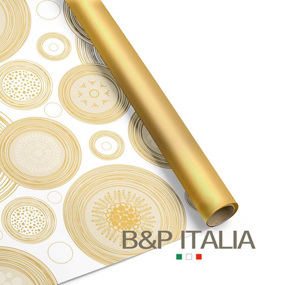 Immagine di Bobina Poliperlato 40 micron, fantasia GEOMETRIC ROUND.  100% resistente all'acqua