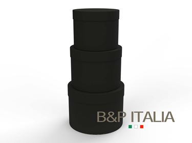 Immagine di SET 3 CAPELLIERE VELOURS NERO, cm17xh12,5-15x11,5-13x10,5