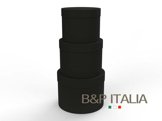Immagine di SET 3 CAPELLIERE VELOURS NERO, cm17xh12,5-15x11,5-13x10,5