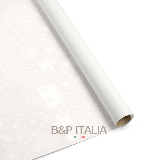 Immagine di Rotolo Poliperlato 40 Micron, fantasia HAPPY HOLIDAY. 100% resistente all'acqua 