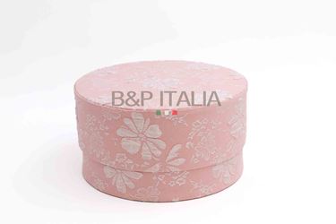Immagine di S/2 BOX TONDE FASHION FLORAL, ROSA, diam.xh.cm:21,9x12, 19,6x10, wp