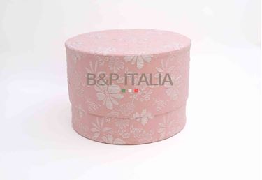 Immagine di S/2 box tonde fashion FLORAL, ROSA ,  MEDIUM