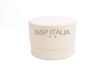 Immagine di S/2 box tonde fashion FLORAL, BIANCO ANTICO,  MEDIUM