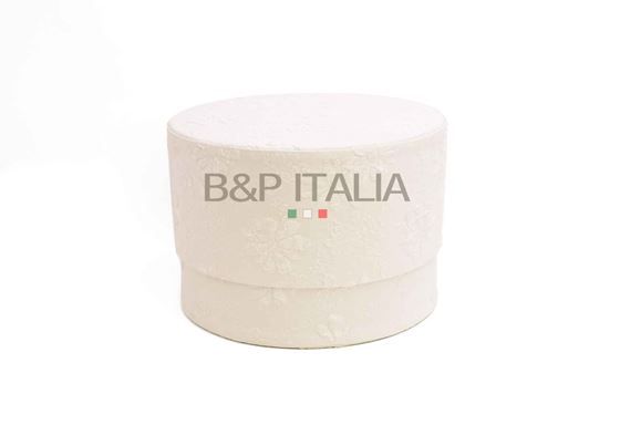 Immagine di S/2 box tonde fashion FLORAL, BIANCO ANTICO,  MEDIUM
