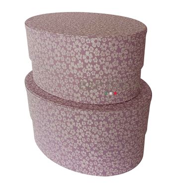 Immagine di S/2 box ovali FASHION PETITE FLEUR, LILLA, OVALI