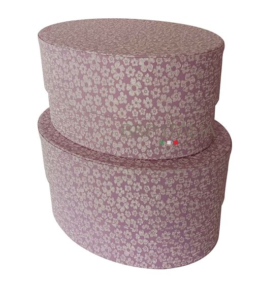 Immagine di S/2 box ovali FASHION PETITE FLEUR, LILLA, OVALI